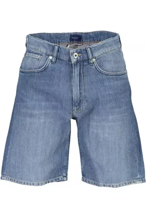 GANT Shorts, Herre, Blå, W35, Bomuld, Sommerbrise Faded Bermuda Jeans