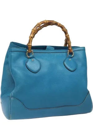 Gucci Pre-owned, Dame, Blå, ONE SIZE, Uld, Pre-owned Laeder hndtasker