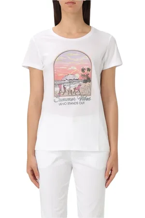 Liu Jo Top, Dame, Hvid, S, Hvid Grafisk T-shirt til Kvinder