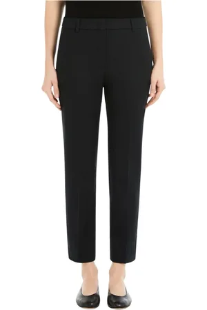 Max Mara Bukser, Dame, Blå, L, Uld, Stilfulde Bukser