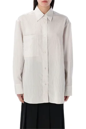 STUDIO NICHOLSON Bluser & Skjorter, Dame, Hvid, 5XL, Klassisk Oversize Skjorte