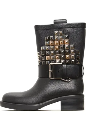 CESARE GASPARI Sko, Dame, Sort, 38 EU, Læder, Studded Ankelstøvler Joan - Sort