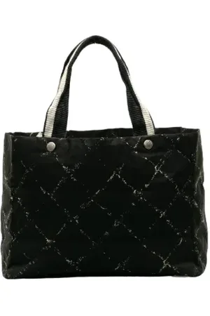 CHANEL Pre-owned, Dame, Sort, ONE SIZE, Nylon, Pre-owned Canvas totes