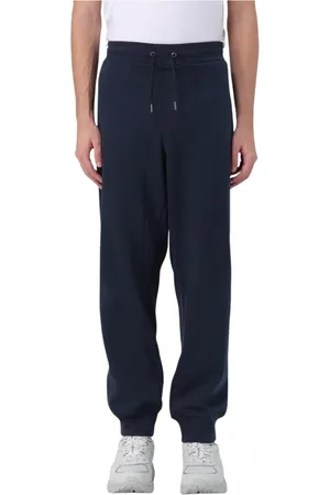 Armani Exchange Bukser, Herre, Blå, L, Bomuld, Blå Klassiske Sweatpants til Mænd