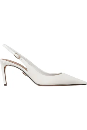 Dolce & Gabbana Sko, Dame, Hvid, 36 1/2 EU, Hvide spidse tå slingback hæle