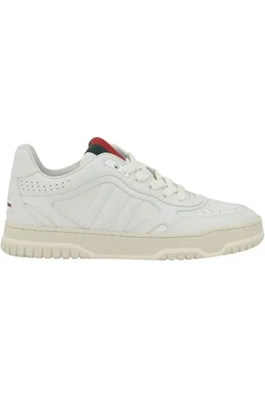 Gucci Sko, Dame, Hvid, 37 1/2 EU, Læder, Re-Web Sneakers