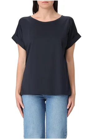 save the duck Top, Dame, Blå, M, Polyester, Hvid Lomme T-shirt Afslappet Komfort Stil