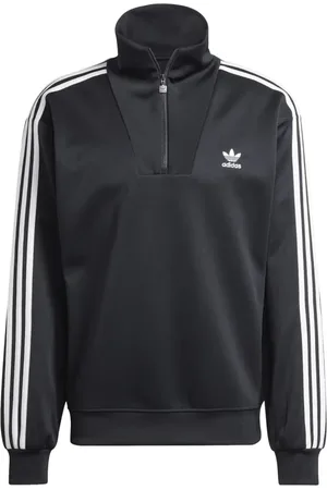 adidas Sweathshirts & Hoodies, Herre, Sort, XL, Bomuld, Tragt Hals Track Top Sort Hvid