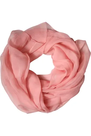 Dolce & Gabbana Tilbehør, Dame, Lyserød, ONE SIZE, Luksuriøst Silke Wrap Sjal Tørklæde