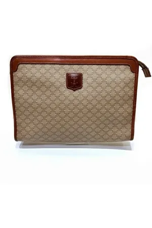 Céline Pre-owned, Dame, Brun, ONE SIZE, Tyl, Pre-owned canvas håndtasker