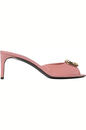 Dolce & Gabbana Sko, Dame, Lyserød, 36 EU, Læder, Rosa Patentlæder Hælsandaler