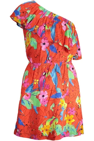 Desigual Kjole, Dame, Flerfarvet, M, Uld, Elegant Pink One-Shoulder Kjole