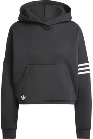 adidas Sweathshirts & Hoodies, Dame, Sort, L, Uld, Neuclassics Hoodie Sort Stilfuld Behagelig