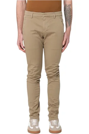 Dondup Bukser, Herre, , W34, Bomuld, Grøn Slim Fit Casual Bukser