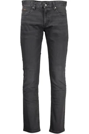 HUGO BOSS Jeans, Herre, Sort, W30 L32, Bomuld, Slim Fit Vasket Effekt Jeans