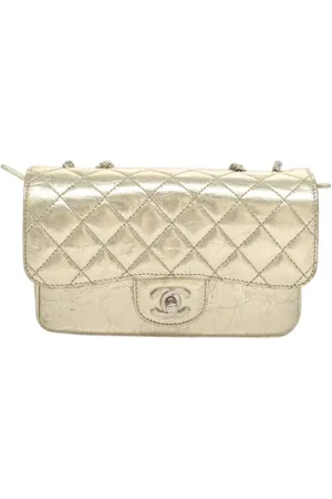 CHANEL Pre-owned, Dame, Gul, ONE SIZE, Uld, Pre-owned Laeder chanel-tasker