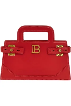 Balmain Taske, Dame, Rød, ONE SIZE, Uld, Rød Mini Top Håndtaske