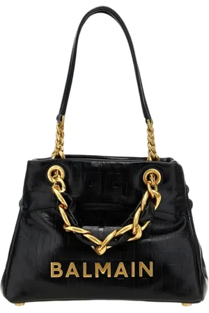 Balmain Taske, Dame, Sort, ONE SIZE, Uld, Elegant Mini Chain Skuldertaske
