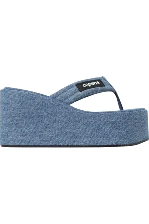 COPERNI Sko, Dame, Blå, 40 EU, Denim, Denim Kile Sandaler