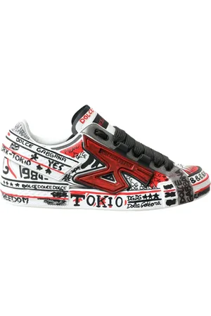 Dolce & Gabbana Sko, Herre, Flerfarvet, 42 EU, Læder, Håndmalet læder sneakers