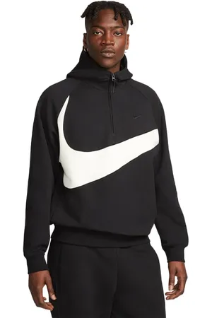 Nike Sweathshirts & Hoodies, Herre, Sort, L, Uld, Fleece Hoodie Sort Stilfuld Komfort