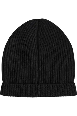 Dolce & Gabbana Tilbehør, Herre, Sort, ONE SIZE, Cashmere, Luksuriøs Cashmere Vinter Beanie Hat