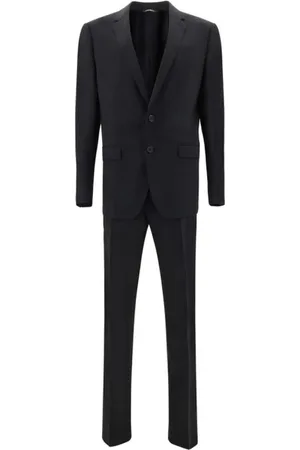 Dolce & Gabbana Jakkesæt, Herre, Sort, L, Uld, Elegant ulddragt med klassiske detaljer