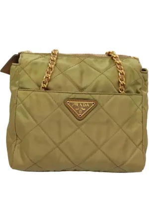Prada Pre-owned, Dame, Grøn, ONE SIZE, Nylon, Pre-owned nylon prada-tasker
