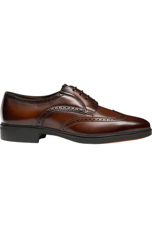 santoni Sko, Herre, Brun, 40 EU, Læder, Klassiske Læder Brogue Sko