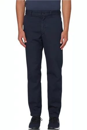 HUGO BOSS Bukser, Herre, Blå, XL, Bomuld, Blå Casual Straight Leg Bukser