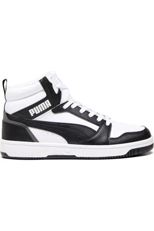 PUMA Sko, Herre, Sort, 42 EU, Hvid Sort Rebound V6 Sneakers
