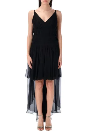 Alberta Ferretti Kjole, Dame, Sort, XS, Sort Blonde Detalje Elegant Kjole