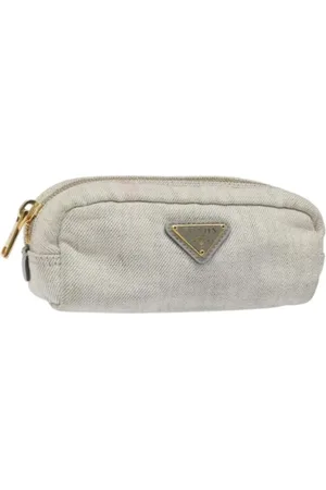Prada Pre-owned, Dame, Grå, ONE SIZE, Uld, Pre-owned Canvas pouches