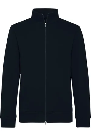 Boggi Milano Sweathshirts & Hoodies, Herre, Blå, 3XL, Bomuld, Bomuld Blandet Fuld Lynlås Sweater