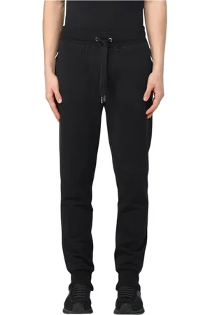 Dolce & Gabbana Bukser, Herre, Sort, 2XL, Bomuld, Behagelige Casual Sorte Bukser