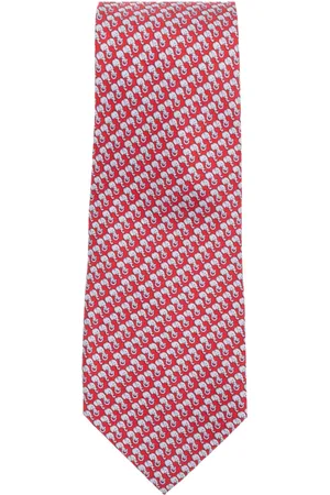 Salvatore Ferragamo Tilbehør, Herre, Rød, ONE SIZE, Silkeslips