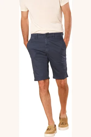 Masons Shorts, Herre, Blå, S, Bomuld, Mørkeblå Chino Bermuda Shorts