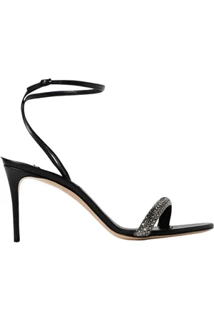Casadei Sko, Dame, Sort, 40 EU, Krystal Højhælede Sandaler