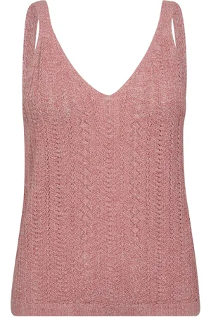 Mos Mosh Top, Dame, Lyserød, XL, Melange Strikbluse