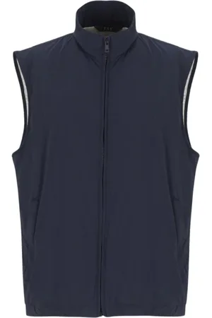 FAY Jakke, Herre, Blå, XL, Polyester, Blå Strikvest til Mænd