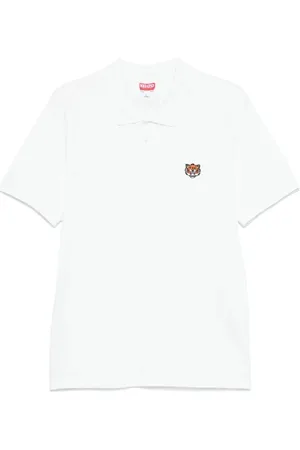Kenzo Top, Herre, Hvid, L, Bomuld, Glad Tiger Grafisk T-shirt