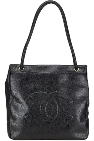 CHANEL Pre-owned, Dame, Sort, ONE SIZE, Tyl, Pre-owned Laeder chanel-tasker