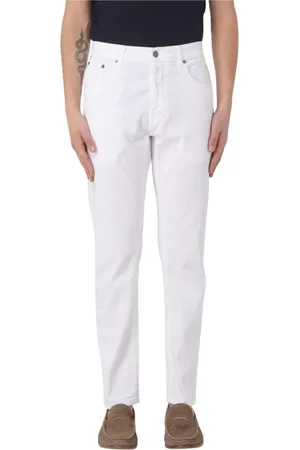 Dondup Jeans, Herre, Hvid, W33, Bomuld, Hvide afslappede fit jeans