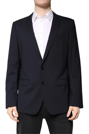 Dolce & Gabbana Jakke, Herre, Sort, XL, Uld, Sort Martini Frakke Blazer