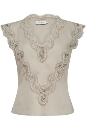 Copenhagen Muse Bluser & Skjorter, Dame, Grå, S, Uld, Short Sleeve Muse Top