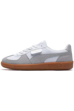 PUMA Sko, unisex, Grå, 45 EU, Læder, Hvide Glacial Grey Sneakers