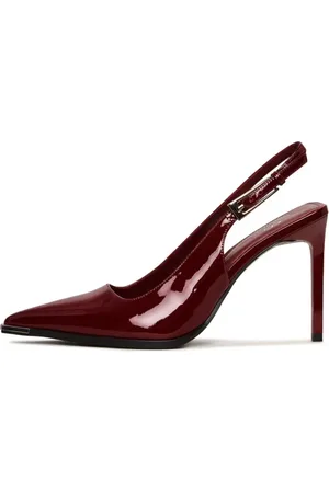 CESARE GASPARI Sko, Dame, Rød, 37 EU, Læder, Lakerede Slingback Pumps - Rød