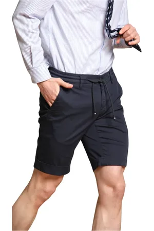 Masons Shorts, Herre, Blå, XL, Bomuld, Slim Fit Navy Chino Jogger