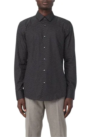 HUGO BOSS Skjorte, Herre, Sort, XL, Bomuld, Trykt Skjorte til Mænd