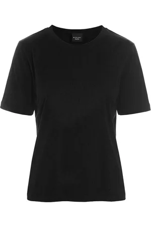 Bitte Kai Rand Top, Dame, Sort, L, Bomuld, Sort Bomuld T-Shirt Top